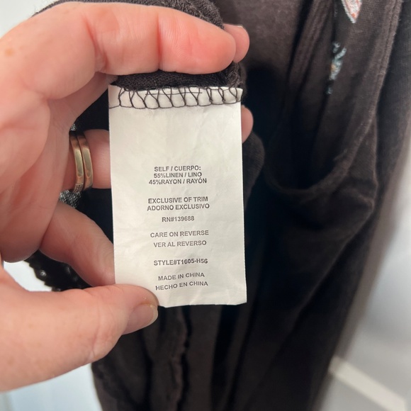 Taylor & Sage Boho Embroidered Halter Tank Women’s Size Small - Picture 6 of 6